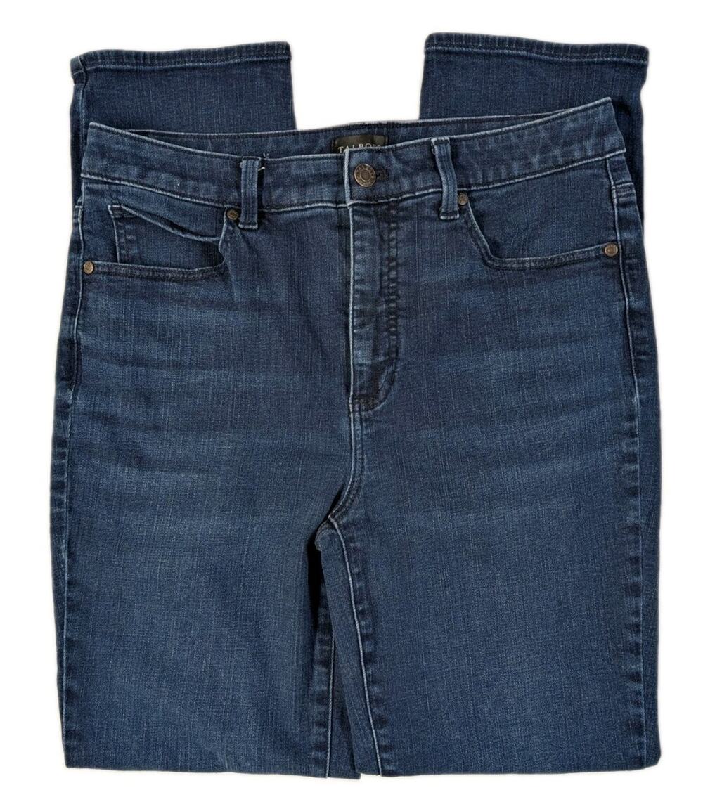 Talbots Jeans Womens W31 L30 Straight Leg High Rise Dark Wash Stretch Denim